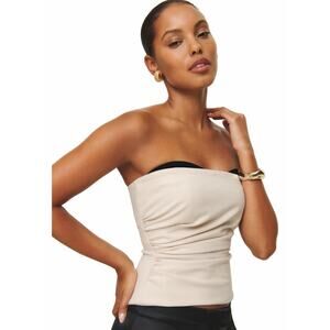 Reformation Haylee Top in Cream Size 6